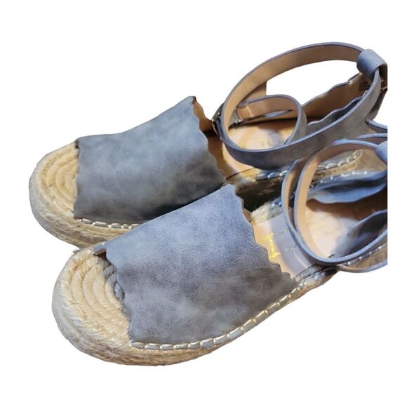 Ccocci Shoes Grey Espadrille Wedges Wedge Sandals 9 - Picture 6 of 11